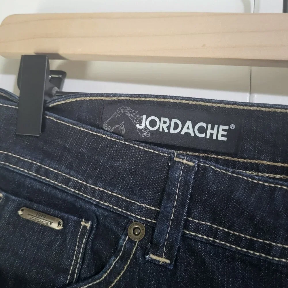 JORDACHE Women's SZ 12 Bootcut Jeans Dark Wash Y2K - Picture 5 of 11